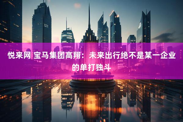 悦来网 宝马集团高翔:未来出行绝不是某一企业的单打独斗